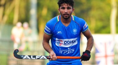 Mandeep Mor in action for India