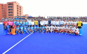 Rajgir hockey stadium in Bihar